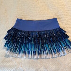 Lucky in Love Blue Layered Mini Skirt
